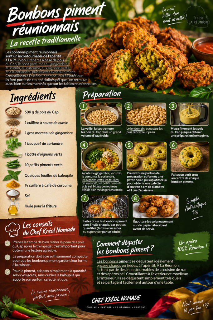 Fiche recette des bonbons piment réunionnais traditionnels – Chef Kréol Nomade