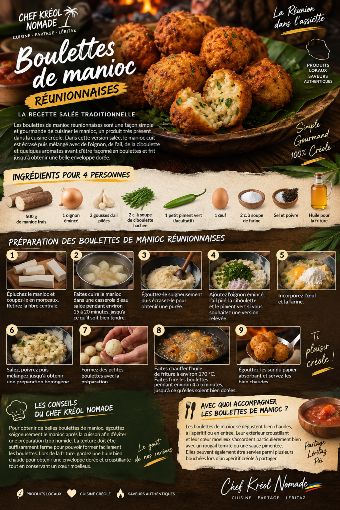 Fiche recette des boulettes de manioc réunionnaises