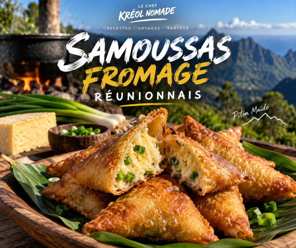 Lire la suite à propos de l’article Samoussas fromage réunionnais : recette au Piton Maïdo