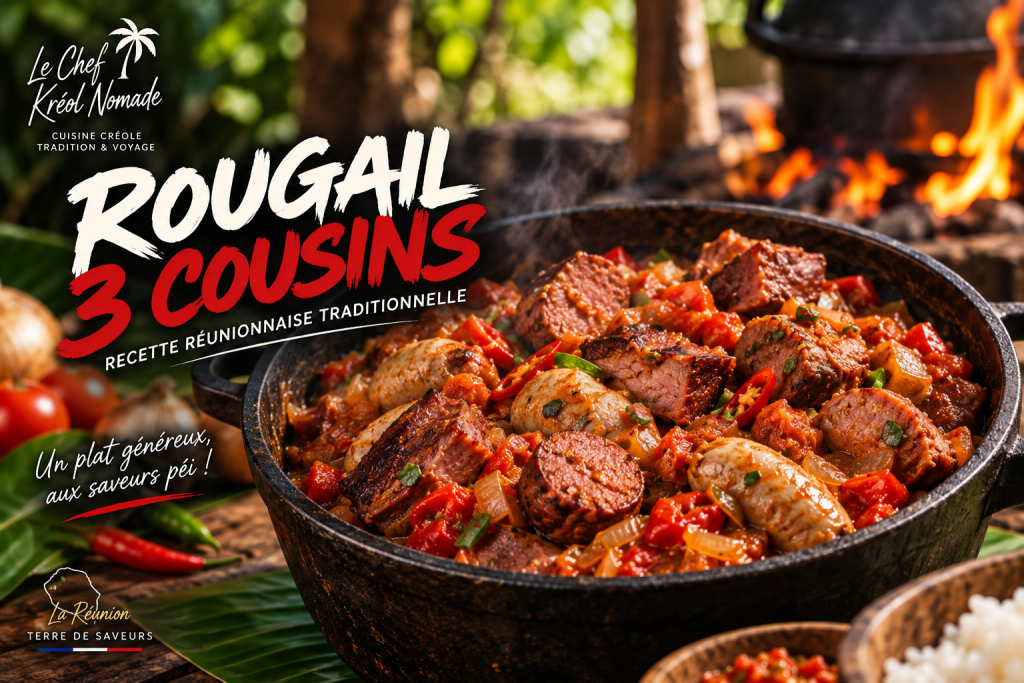 Lire la suite à propos de l’article Rougail 3 cousins : recette réunionnaise traditionnelle